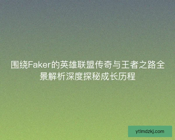 围绕Faker的英雄联盟传奇与王者之路全景解析深度探秘成长历程